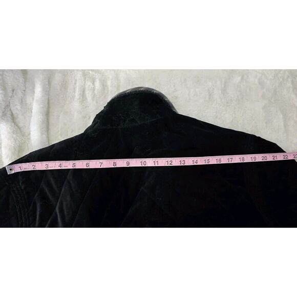 Koos Of Course Womens Reversible Quilted Paisley Black Velvet‎ Chore Jacket 1X - Picture 9 of 12